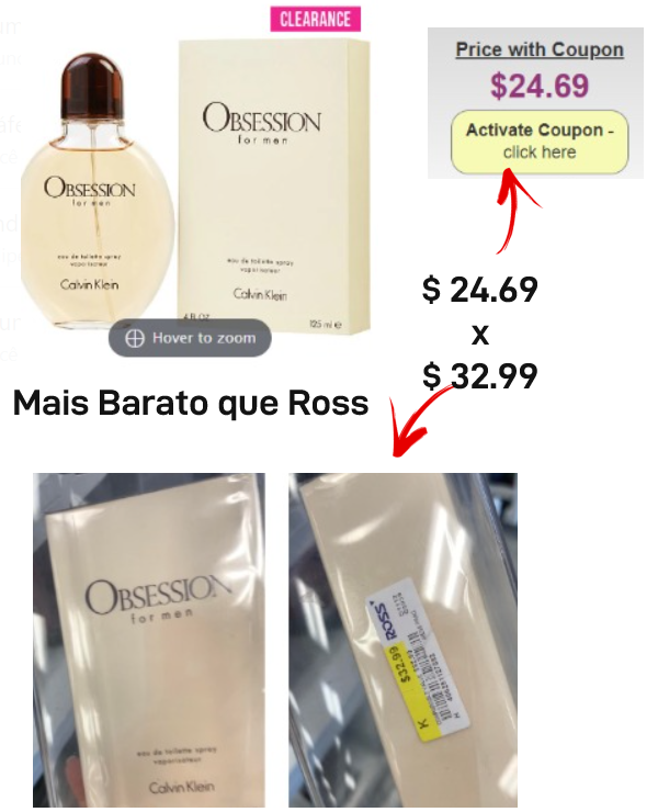 Perfumes mais baratos que na Ross Dress for Less